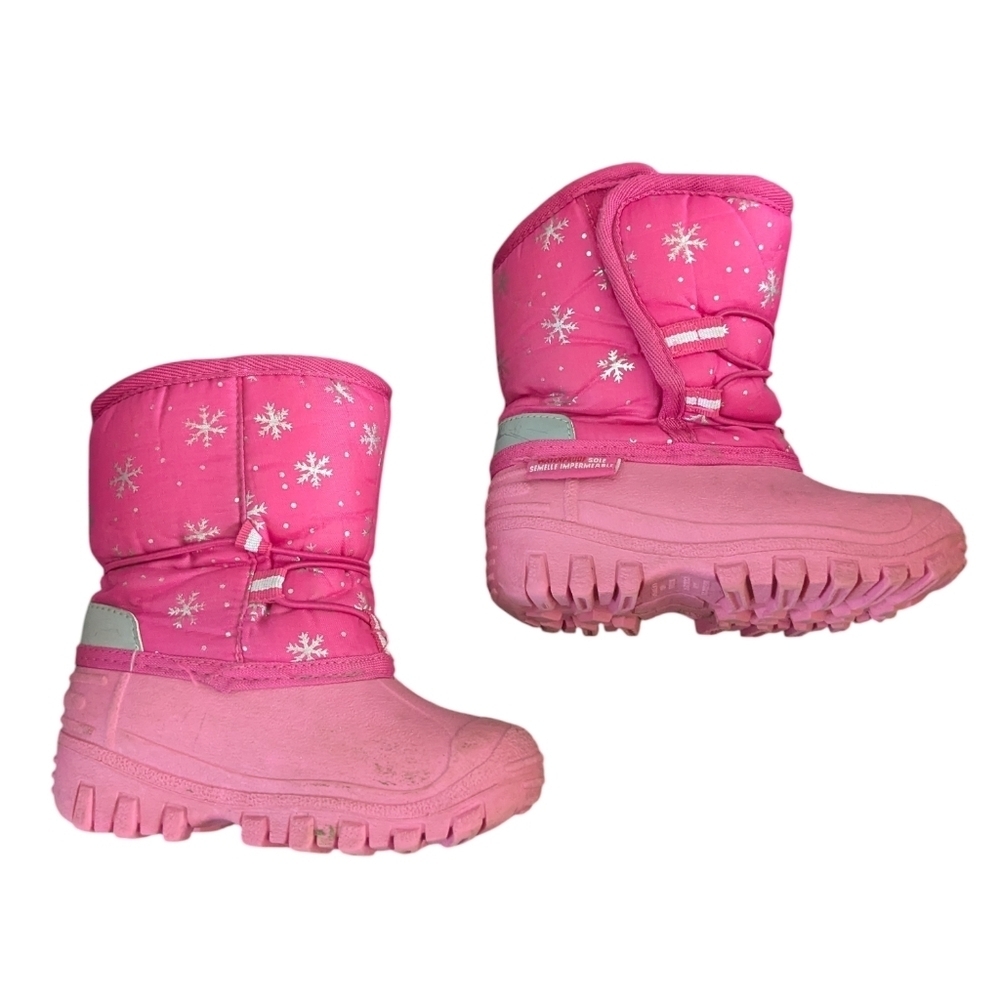 Toddler Girl Insulated Waterproof Snow Winter Boots 8 - Picture 3 of 8